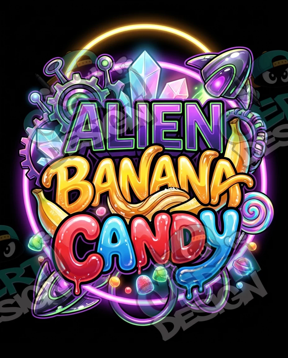 Alien Banana Candy Pre-Made 3.5g Mylar Bags