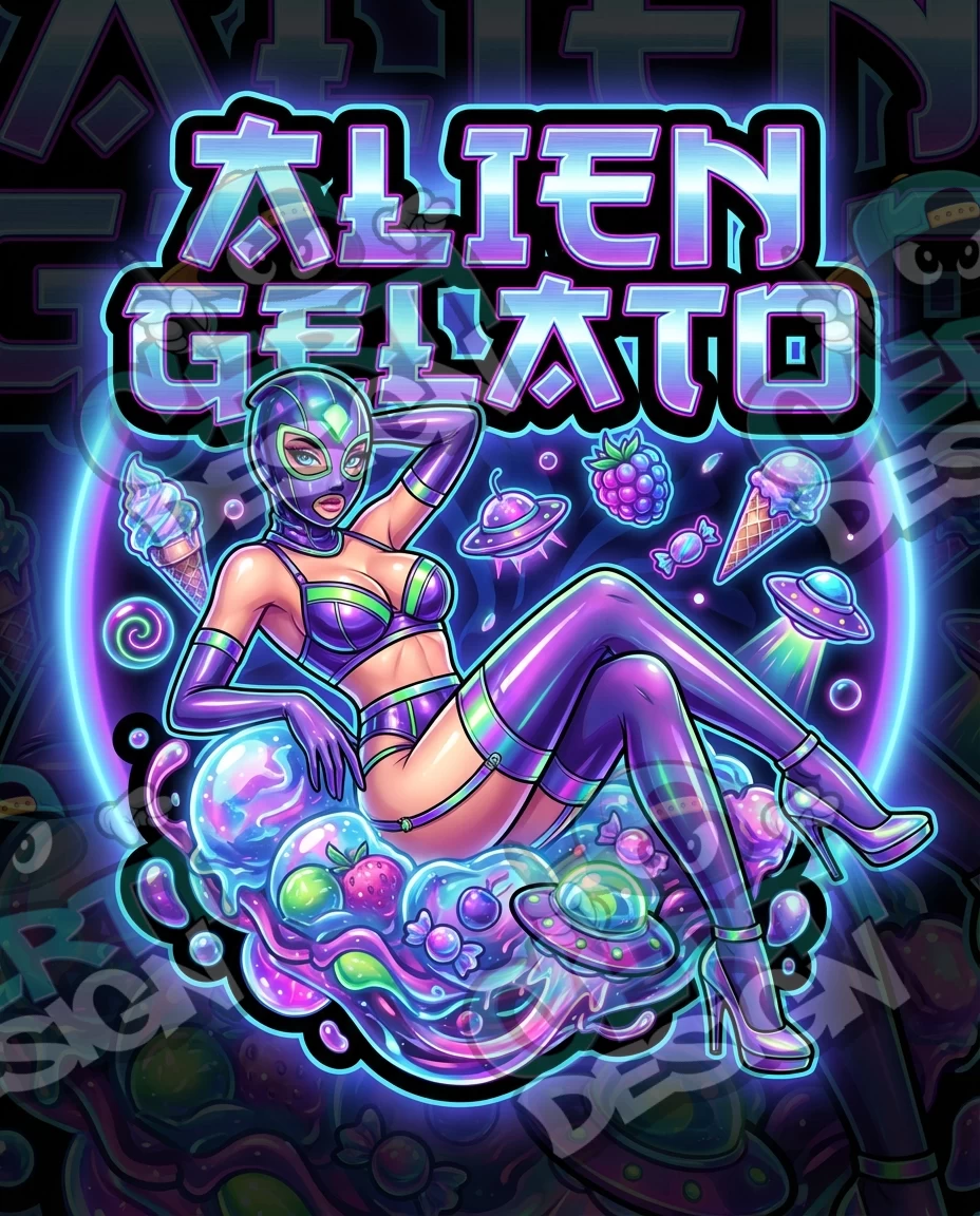 Alien Gelato Pre-Made 3.5g Mylar Bags