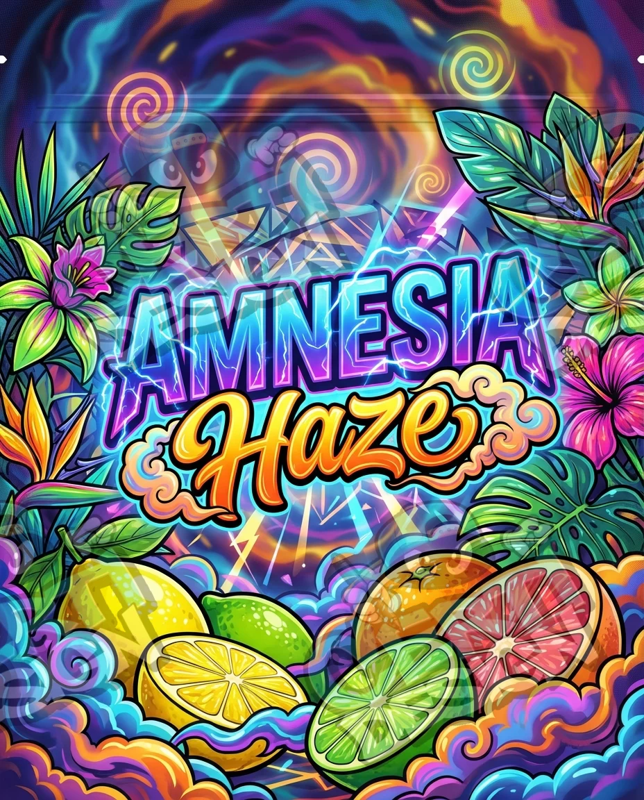 Amnesia Haze Pre-Made 3.5g Mylar Bags