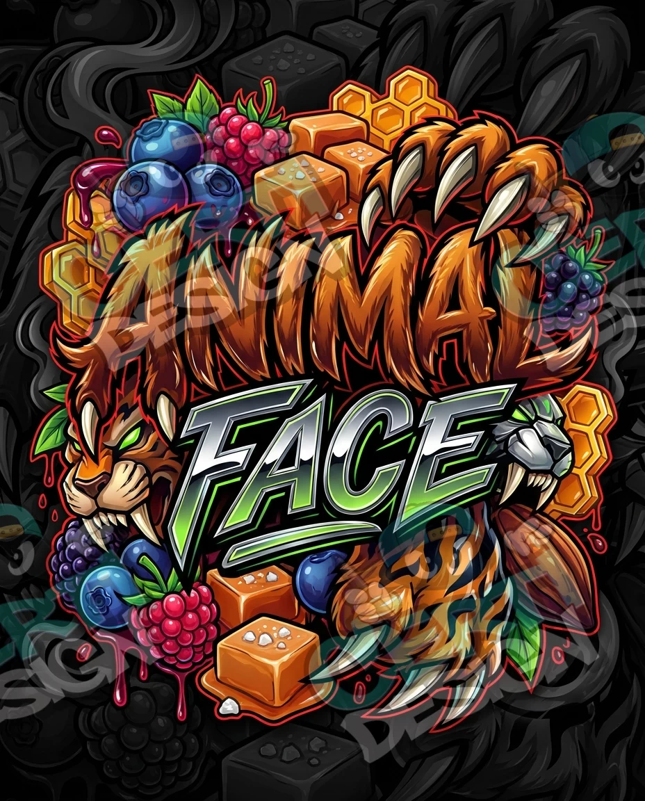 Animal Face Pre-Made 3.5g Mylar Bags