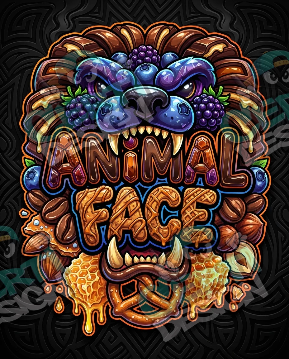 Animal Face Pre-Made 3.5g Mylar Bags
