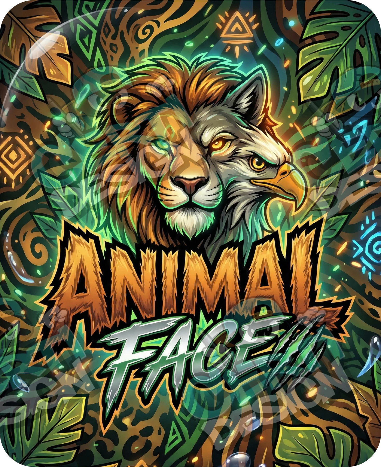 Animal Face Pre-Made 3.5g Mylar Bags