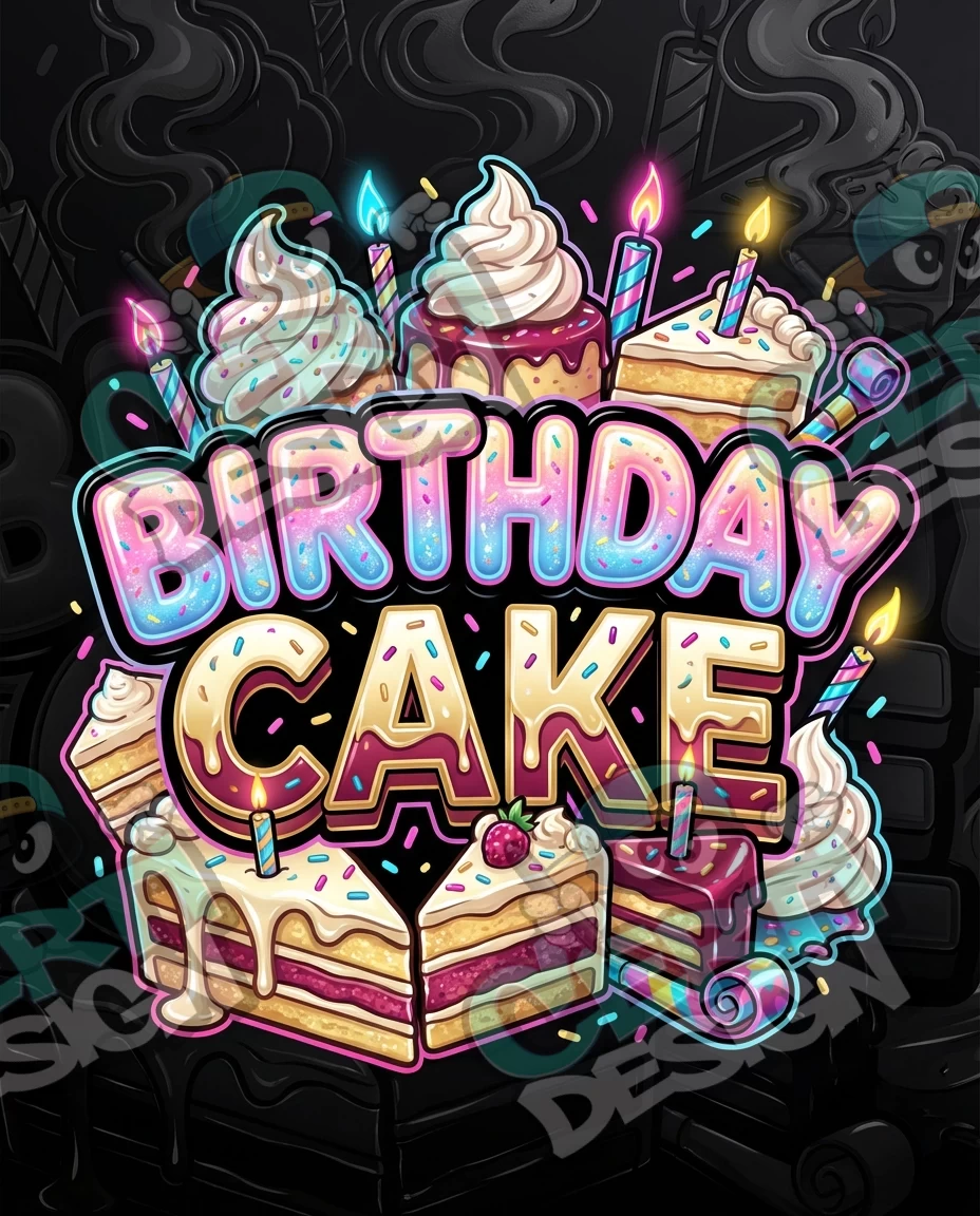 Birthday Cake Pre-Made 3.5g Mylar Bags