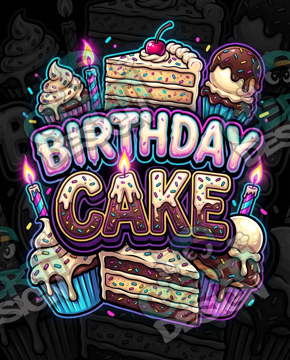 Birthday Cake Pre-Made 3.5g Mylar Bags