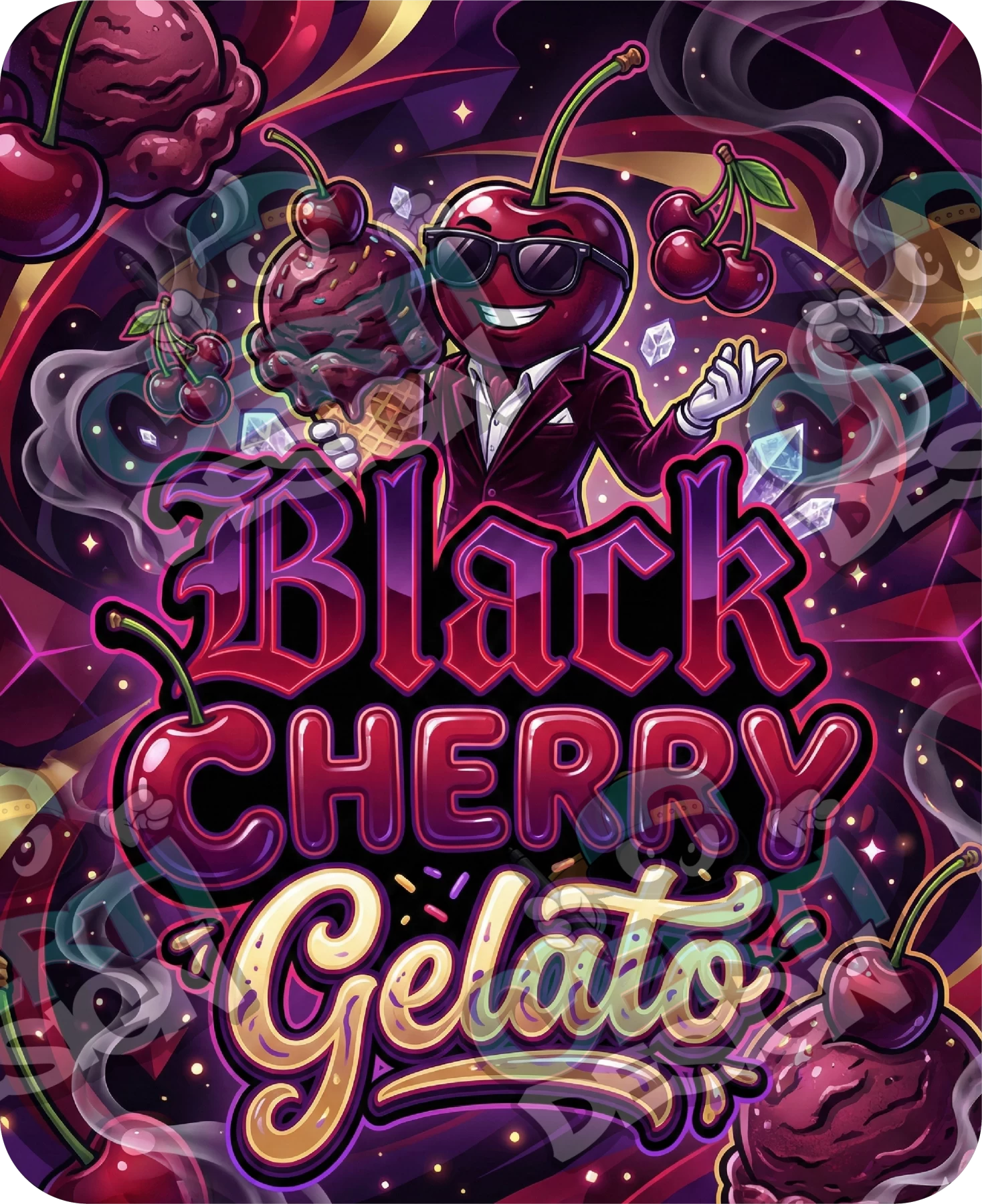 Black Cherry Gelato Pre-Made 3.5g Mylar Bags