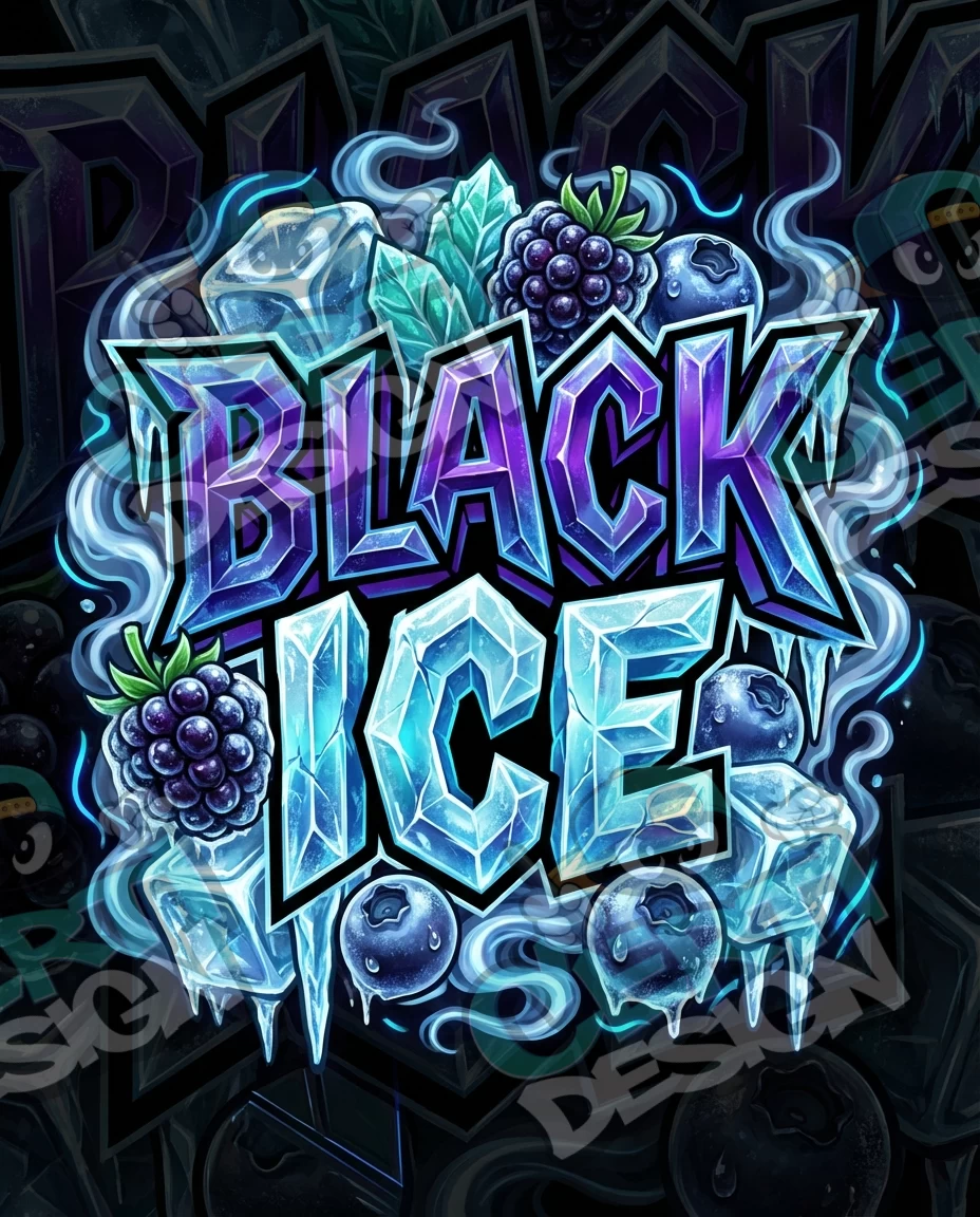 Black Ice Pre-Made 3.5g Mylar Bags