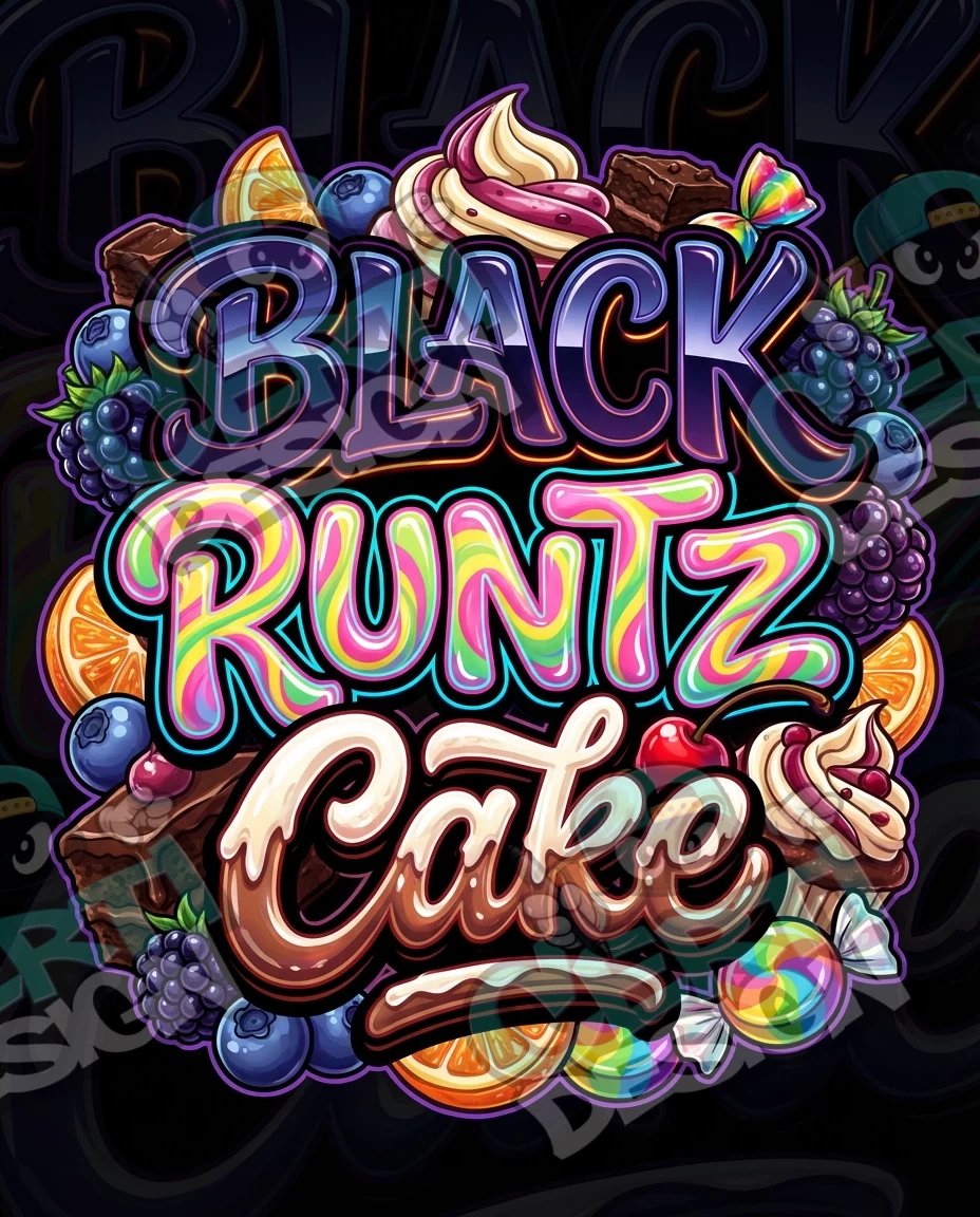 Black Runtz Cake Pre-Made 3.5g Mylar Bags