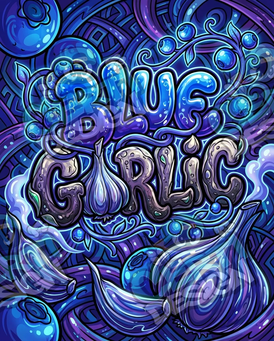 Blue Garlic Pre-Made 3.5g Mylar Bags
