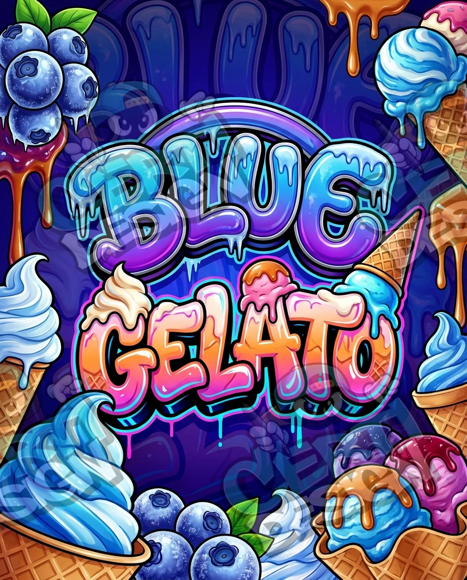 Blue Gelato Pre-Made 3.5g Mylar Bags