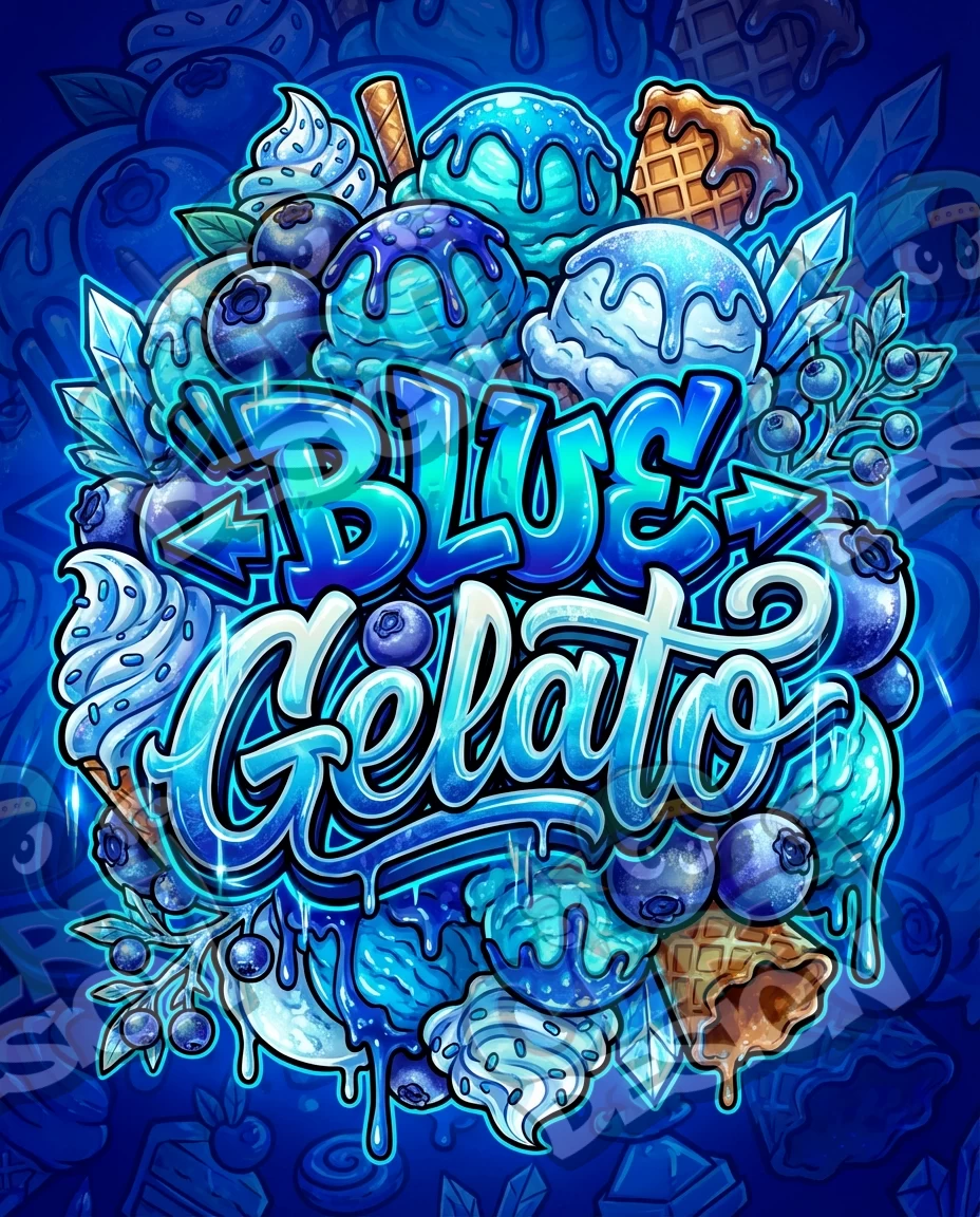 Blue Gelato Pre-Made 3.5g Mylar Bags