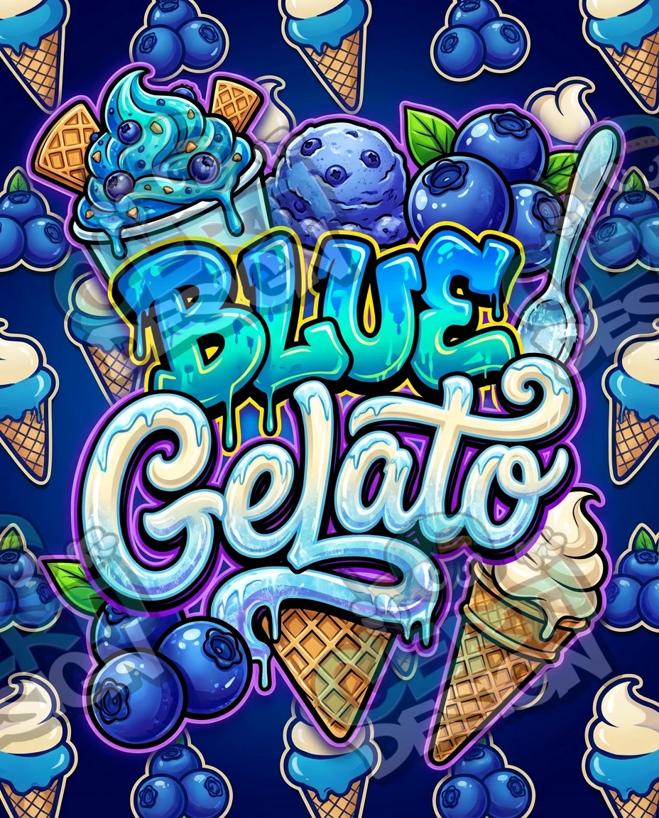 Blue Gelato Pre-Made 3.5g Mylar Bags