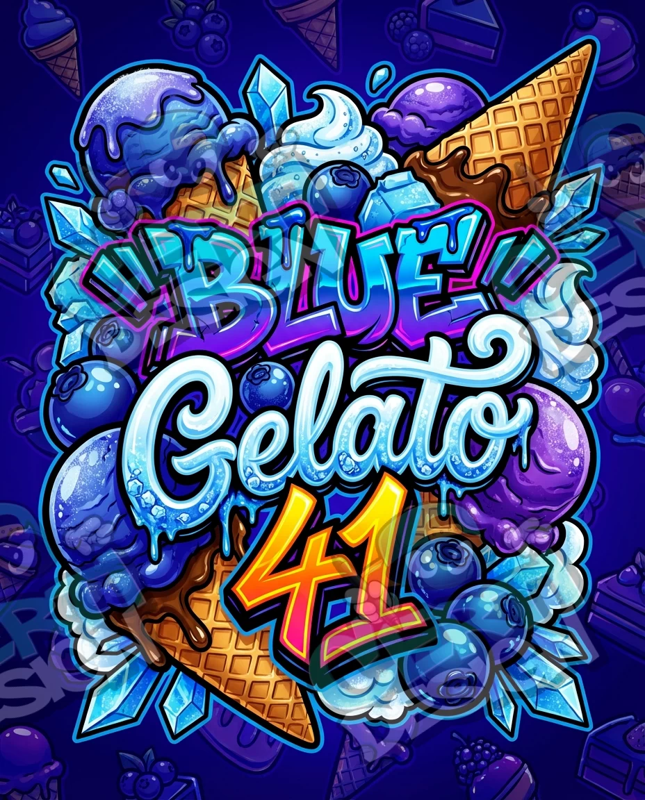 Blue Gelato 41 Pre-Made 3.5g Mylar Bags
