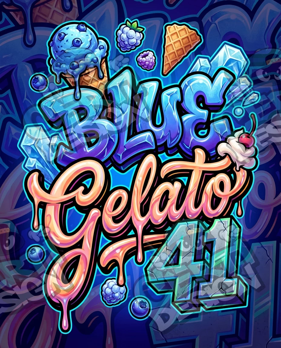 Blue Gelato 41 Pre-Made 3.5g Mylar Bags