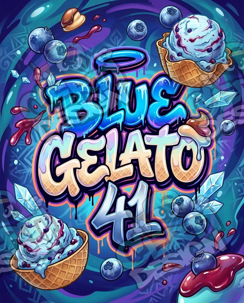 Blue Gelato 41 Pre-Made 3.5g Mylar Bags