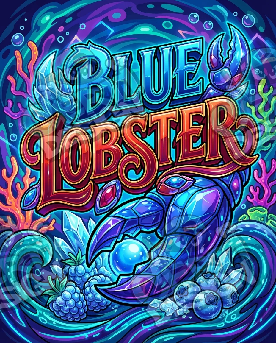 Blue Lobster Pre-Made 3.5g Mylar Bags