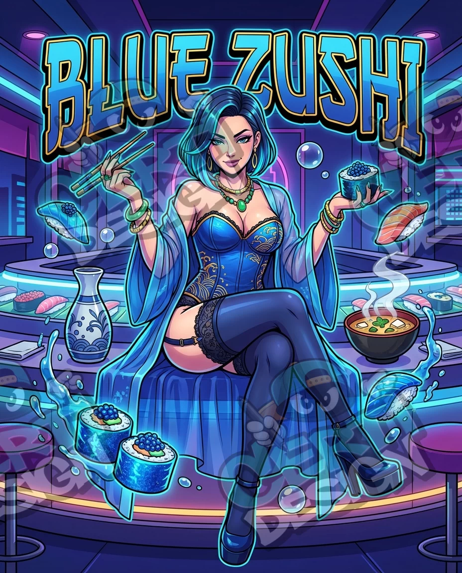 Blue Zushi Pre-Made 3.5g Mylar Bags