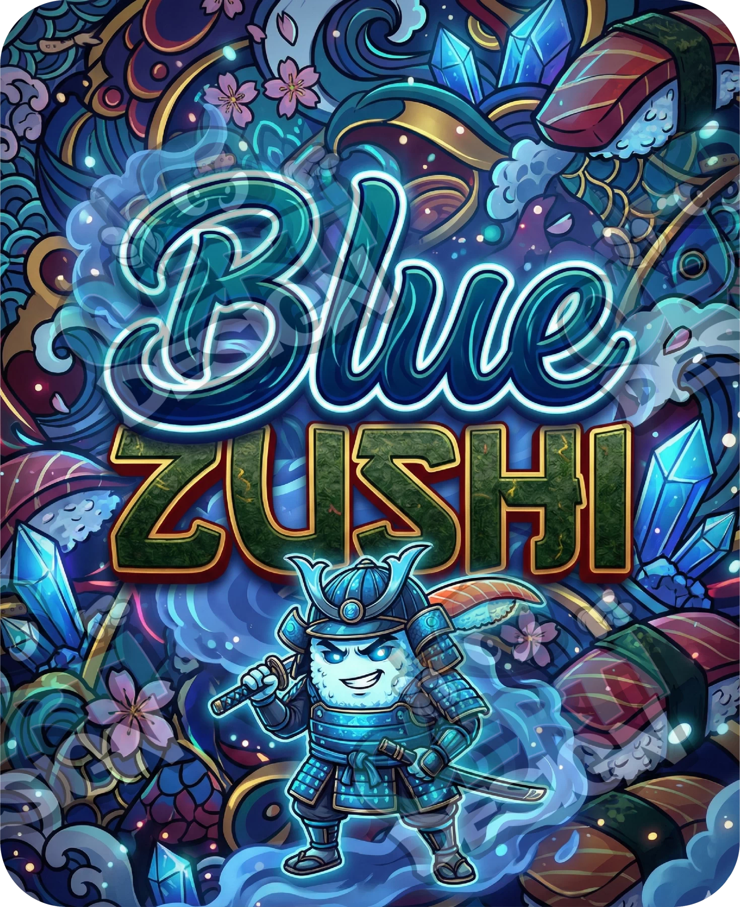 Blue Zushi Pre-Made 3.5g Mylar Bags