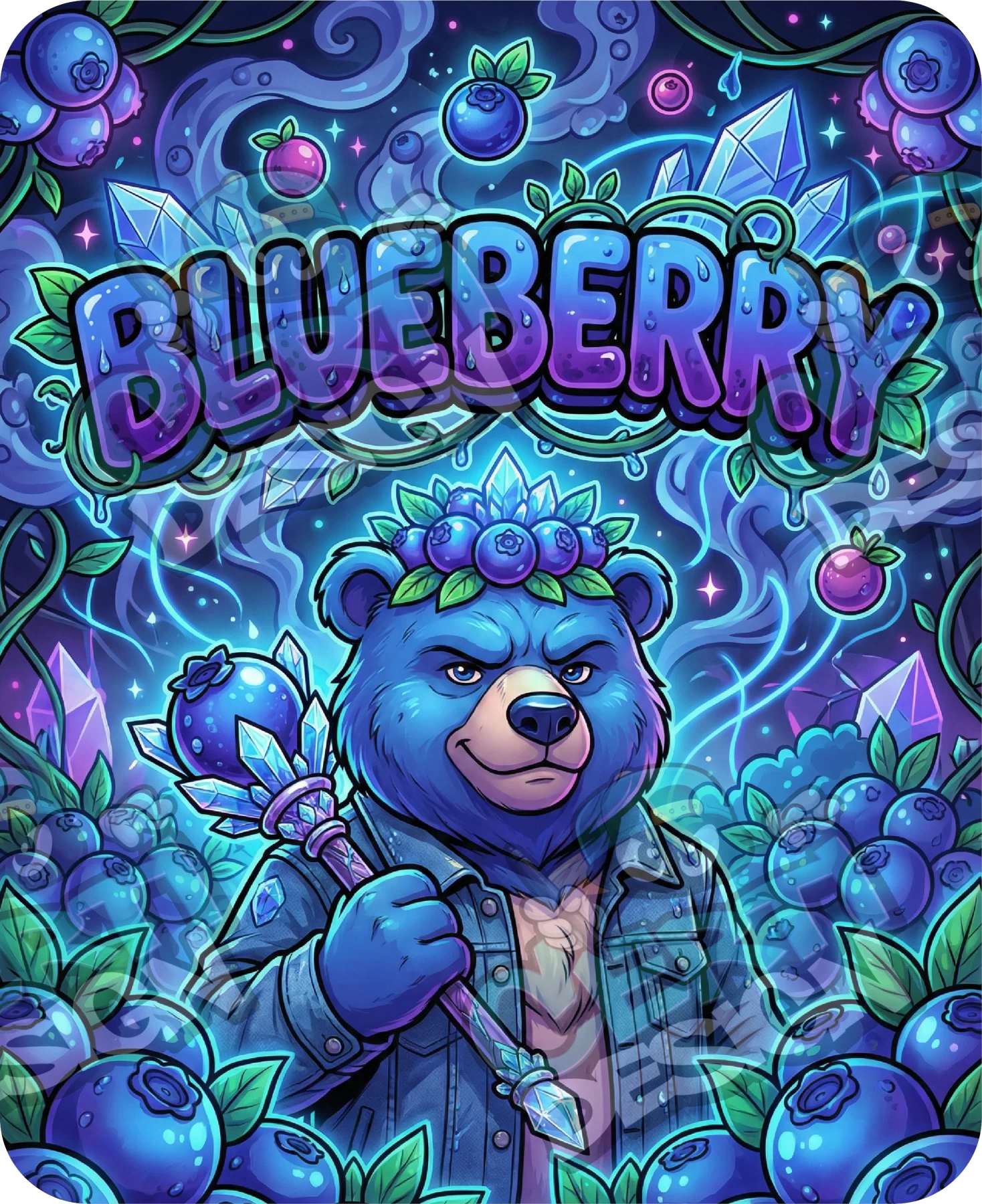 Blueberry Pre-Made 3.5g Mylar Bags