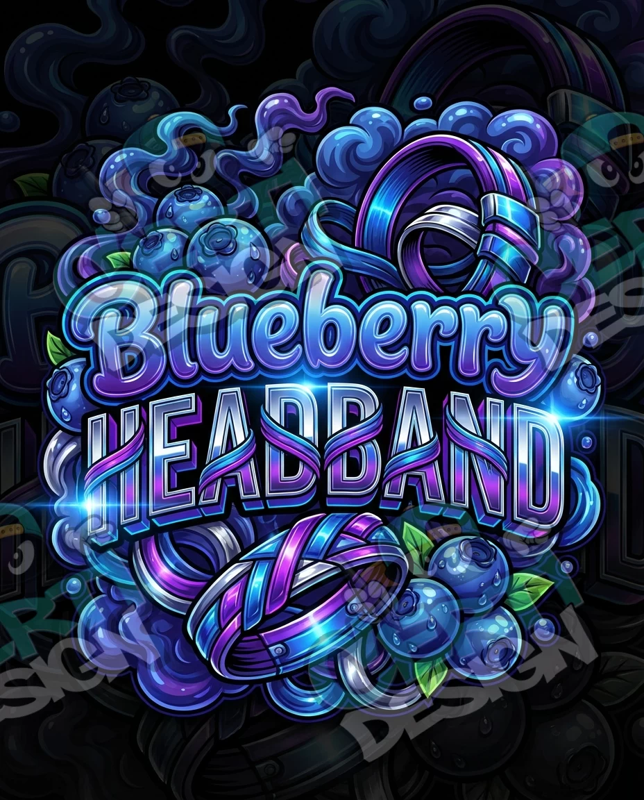 Blueberry Headband Pre-Made 3.5g Mylar Bags