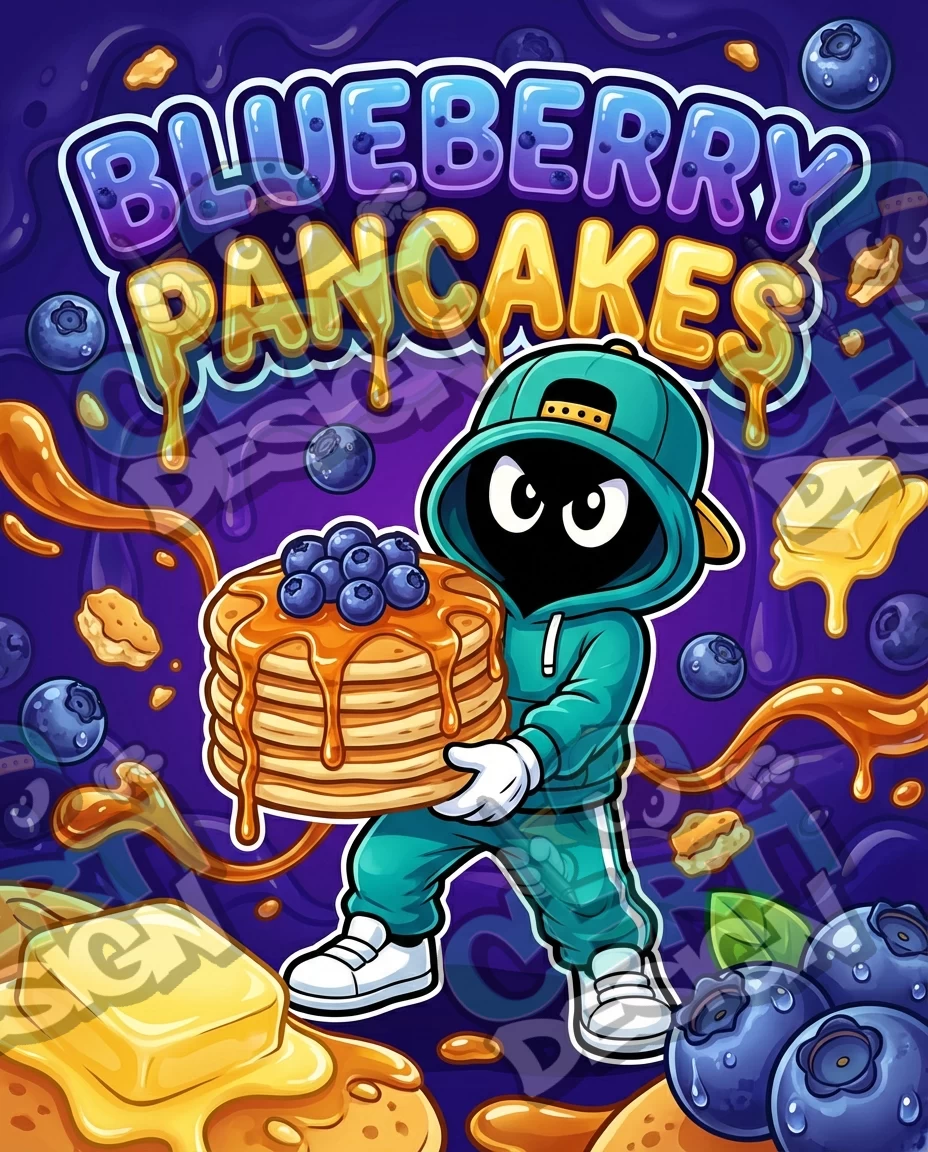 Blueberry Pancakes Pre-Made 3.5g Mylar Bags