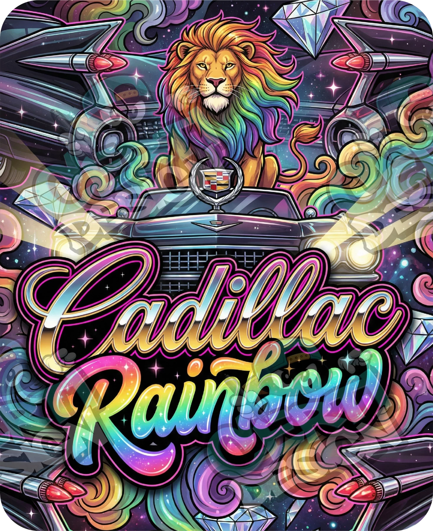 Cadillac Rainbow (2) Pre-Made 3.5g Mylar Bags