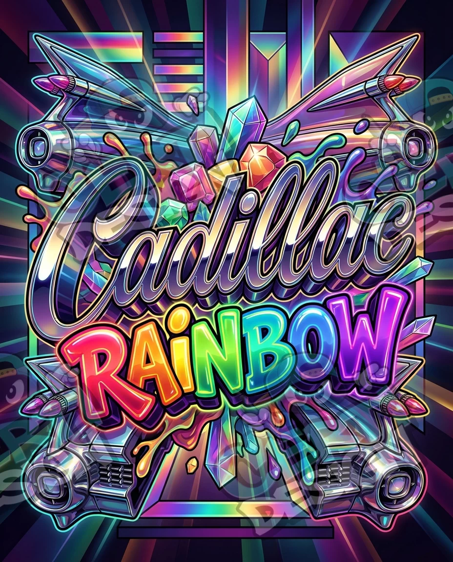Cadillac Rainbow Pre-Made 3.5g Mylar Bags