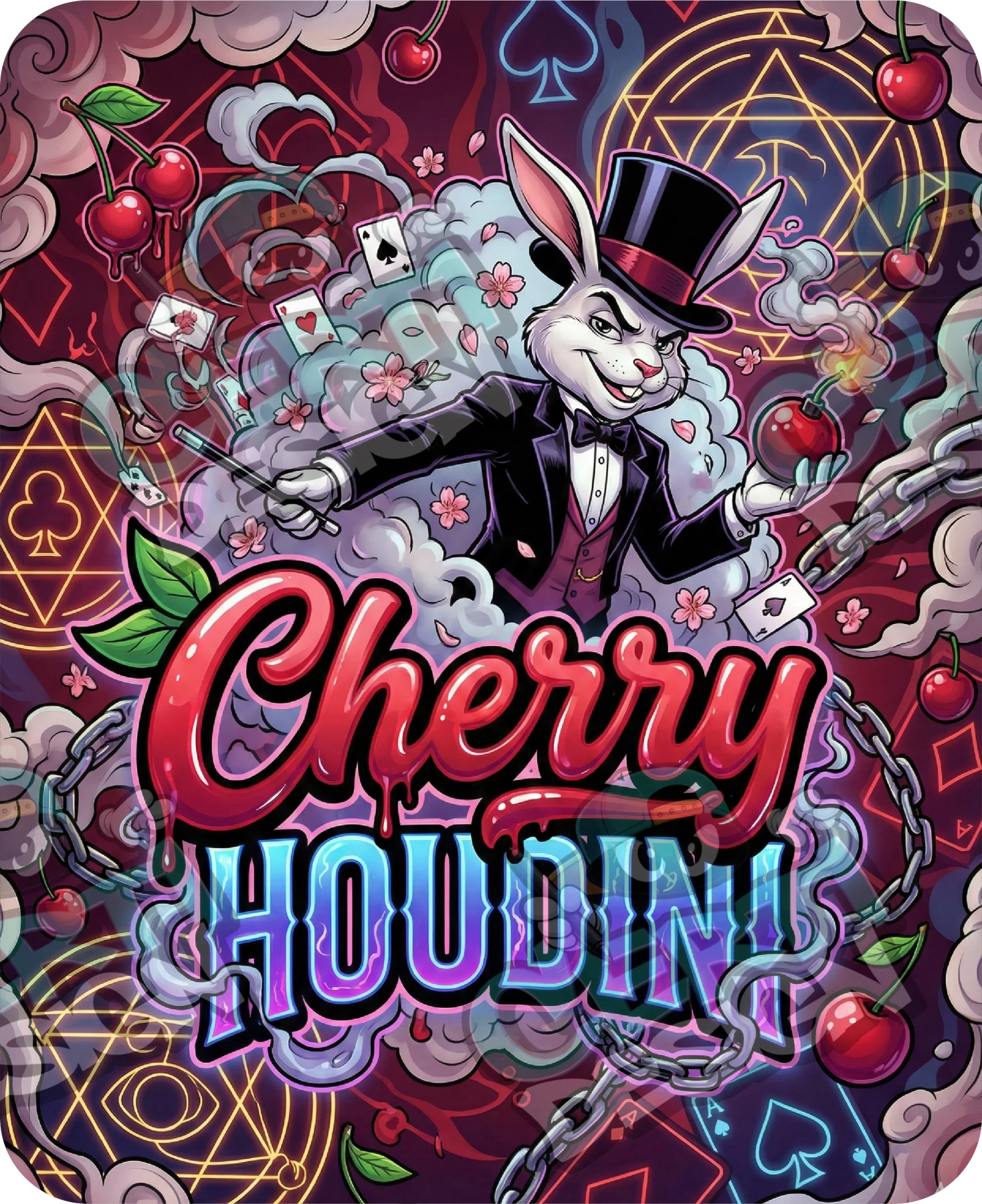 Cherry Houdini Pre-Made 3.5g Mylar Bags