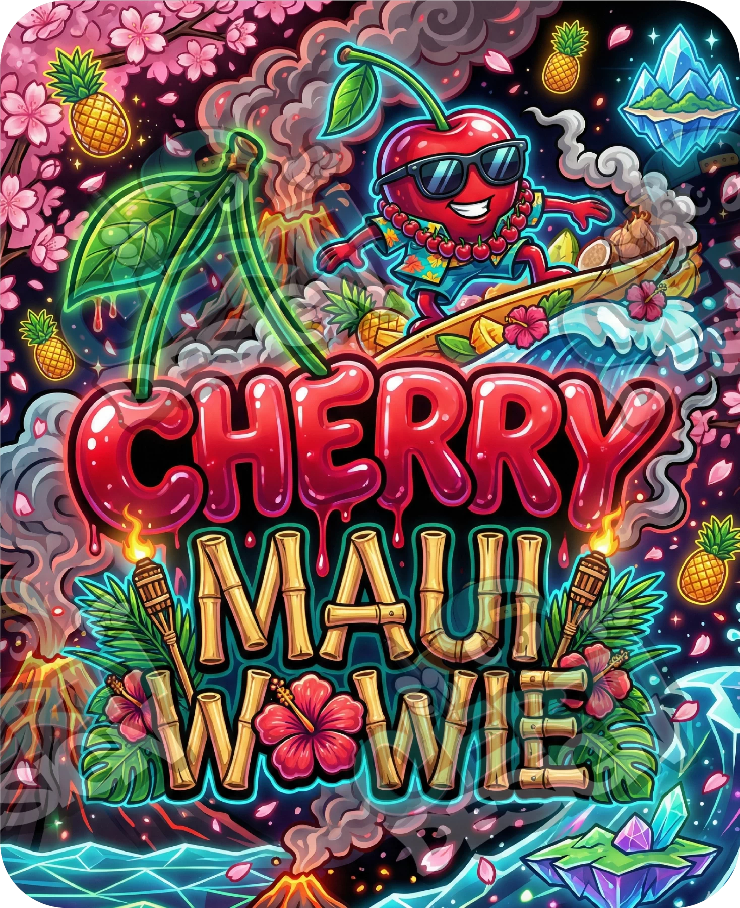 Cherry Maui Wowie (2) Pre-Made 3.5g Mylar Bags
