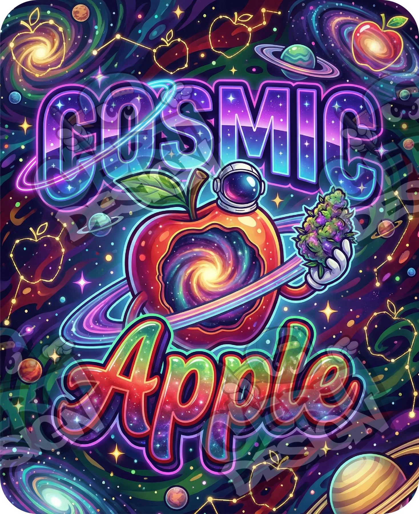 Cosmic Apple Pre-Made 3.5g Mylar Bags
