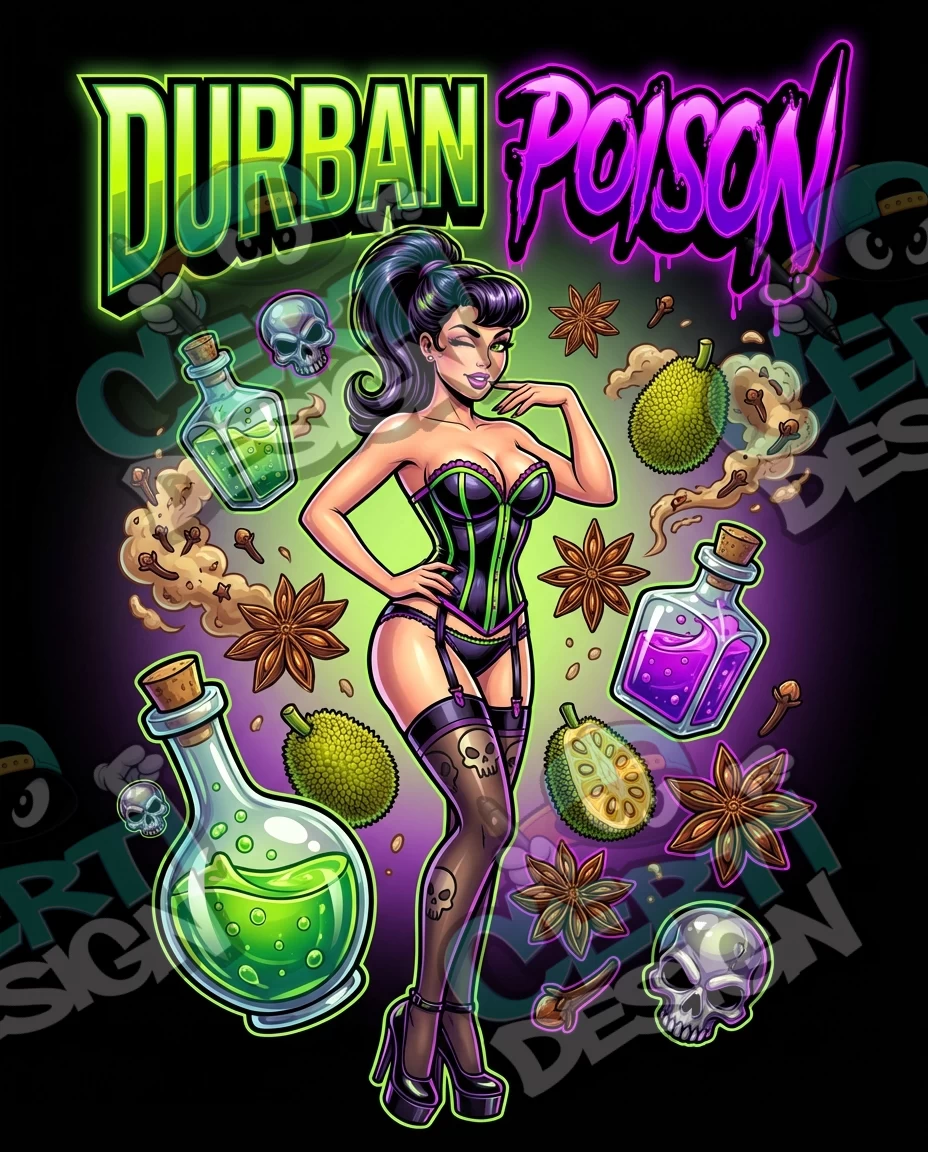 Durban Poison Pre-Made 3.5g Mylar Bags