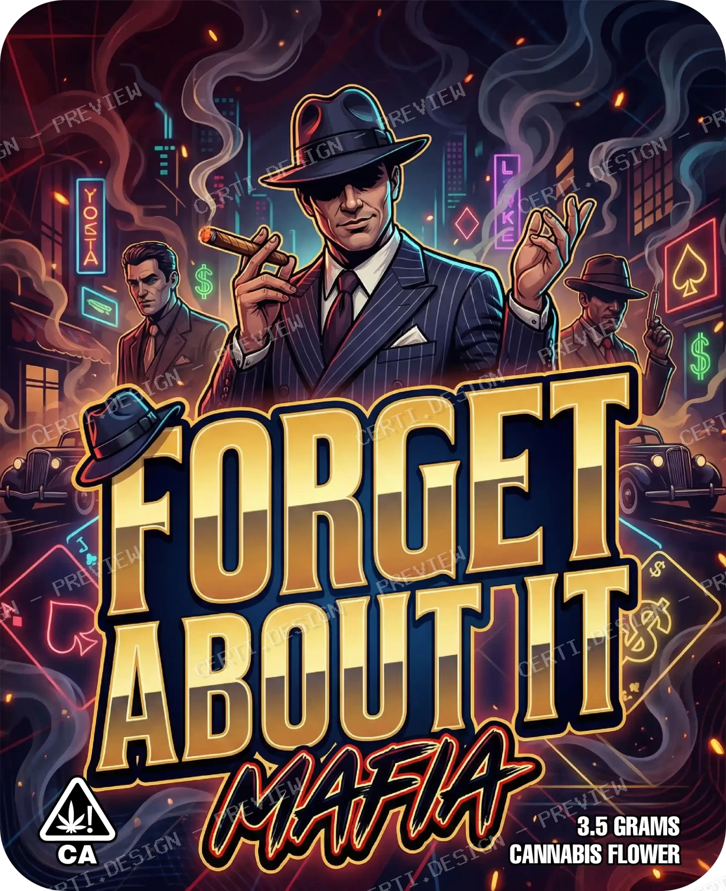 Forget About It Pre-Made 3.5g Mylar Bags