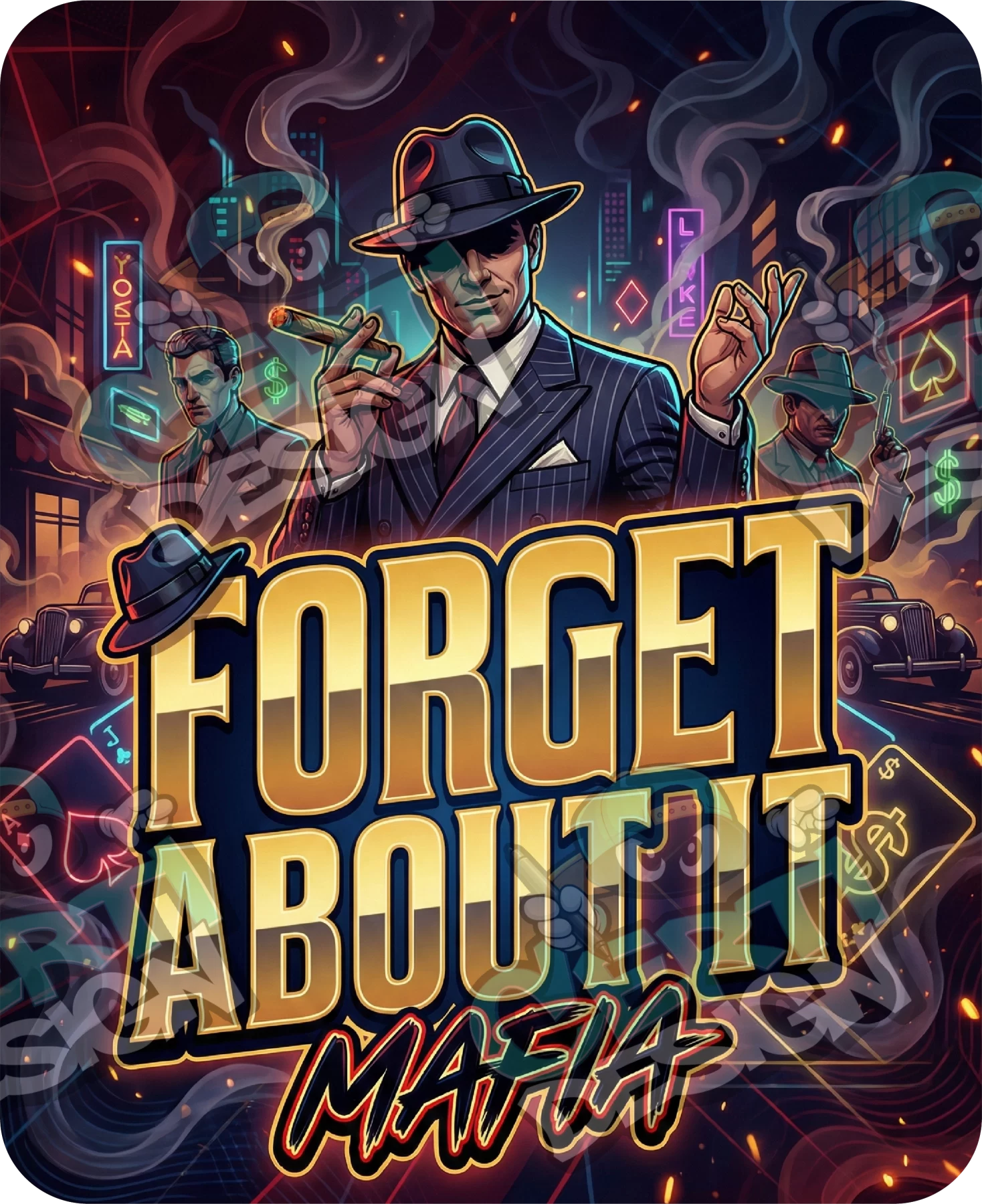 Forget About It Mafia Pre-Made 3.5g Mylar Bags