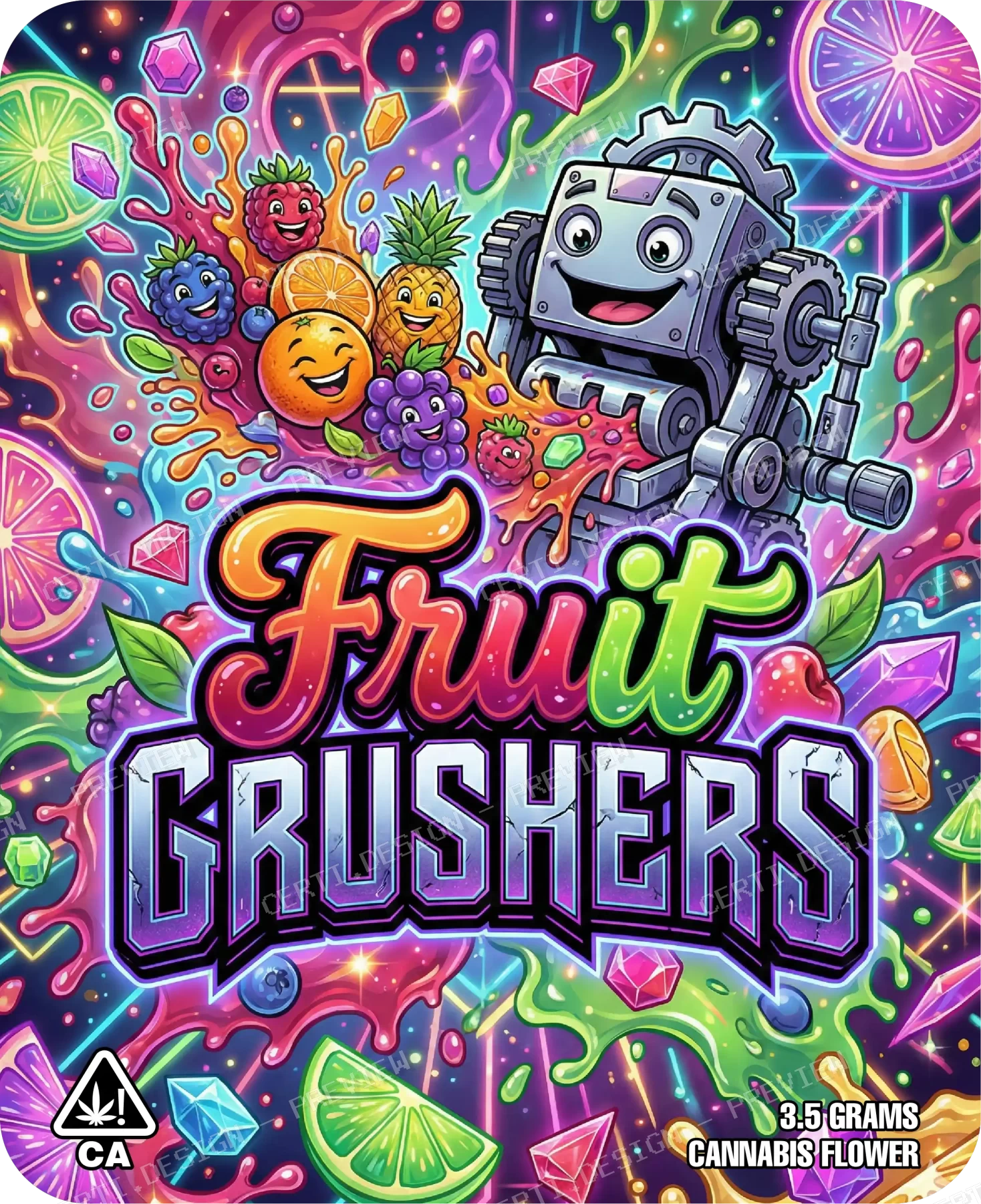 Fruit Gushers Pre-Made 3.5g Mylar Bags