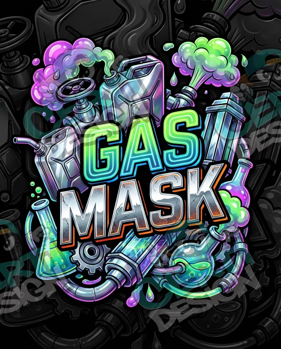 Gas Mask Pre-Made 3.5g Mylar Bags