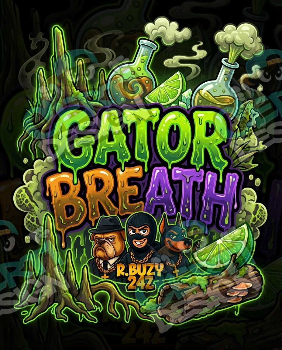 Gator Breath Pre-Made 3.5g Mylar Bags