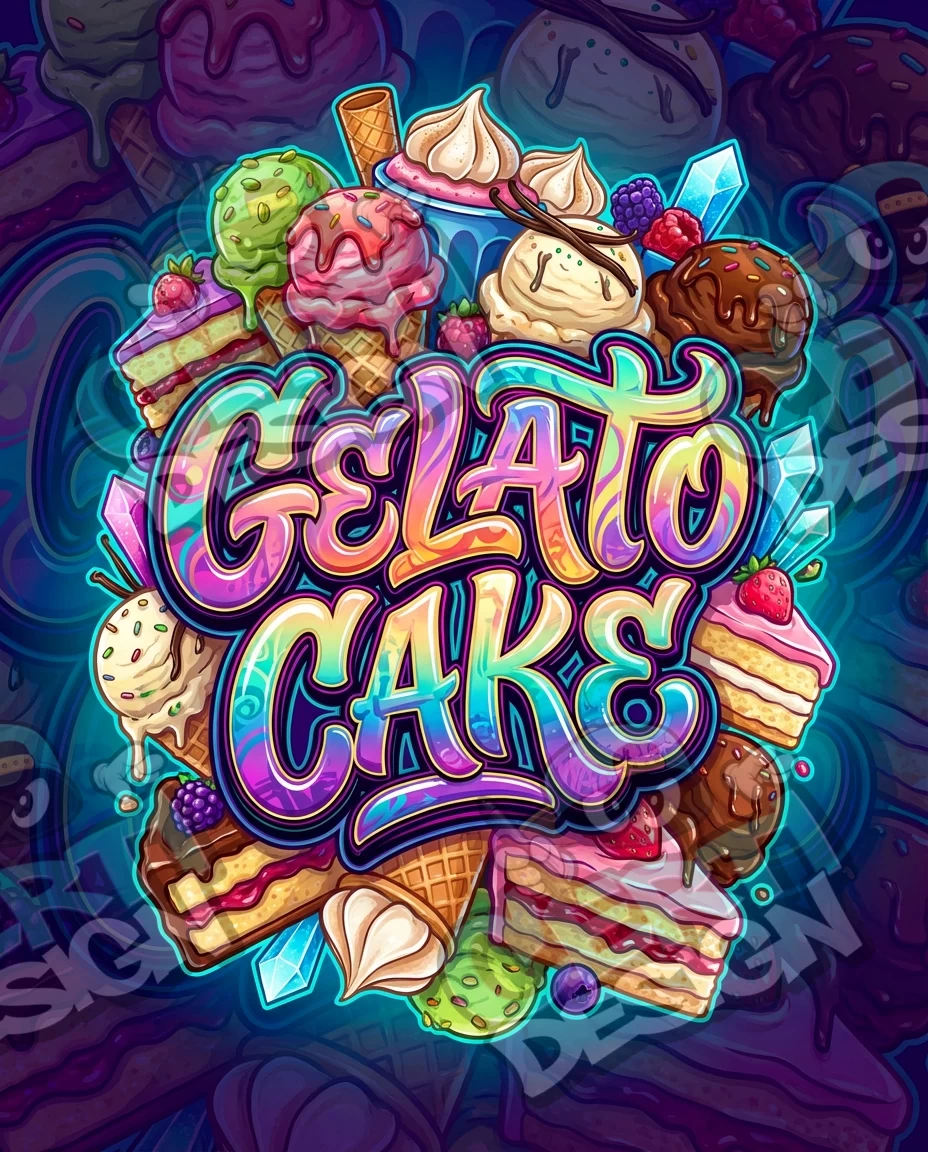 Gelato Cake Pre-Made 3.5g Mylar Bags
