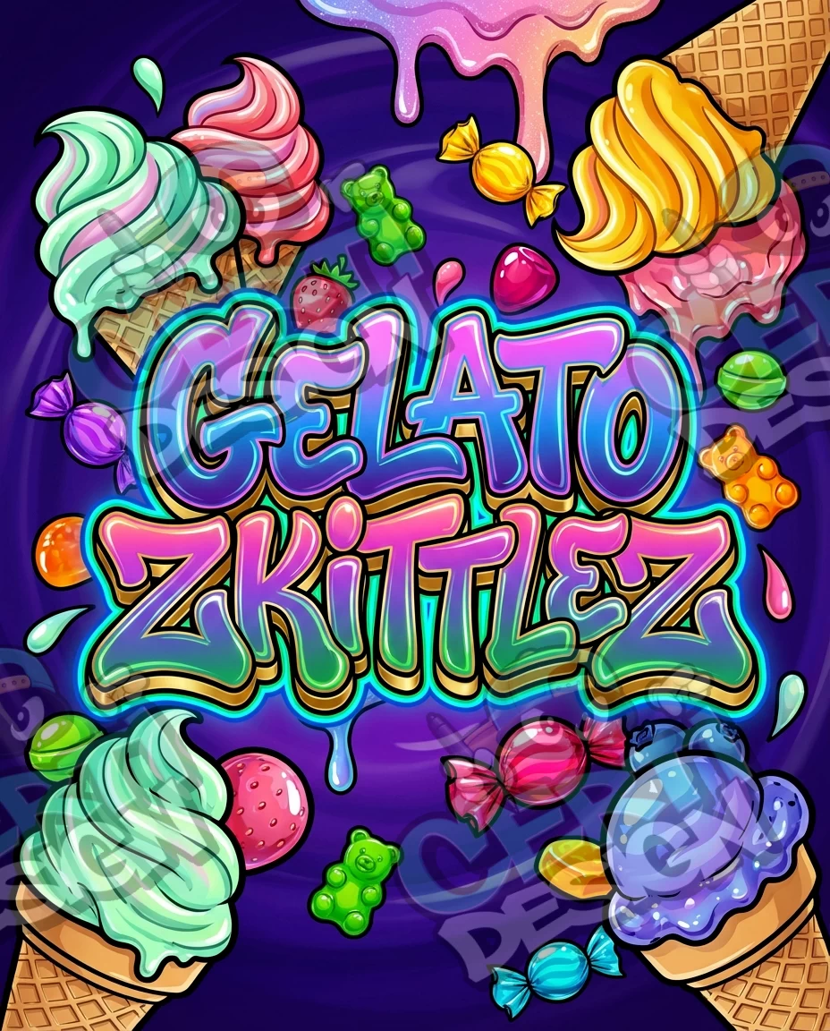 Gelato Zkittlez Pre-Made 3.5g Mylar Bags