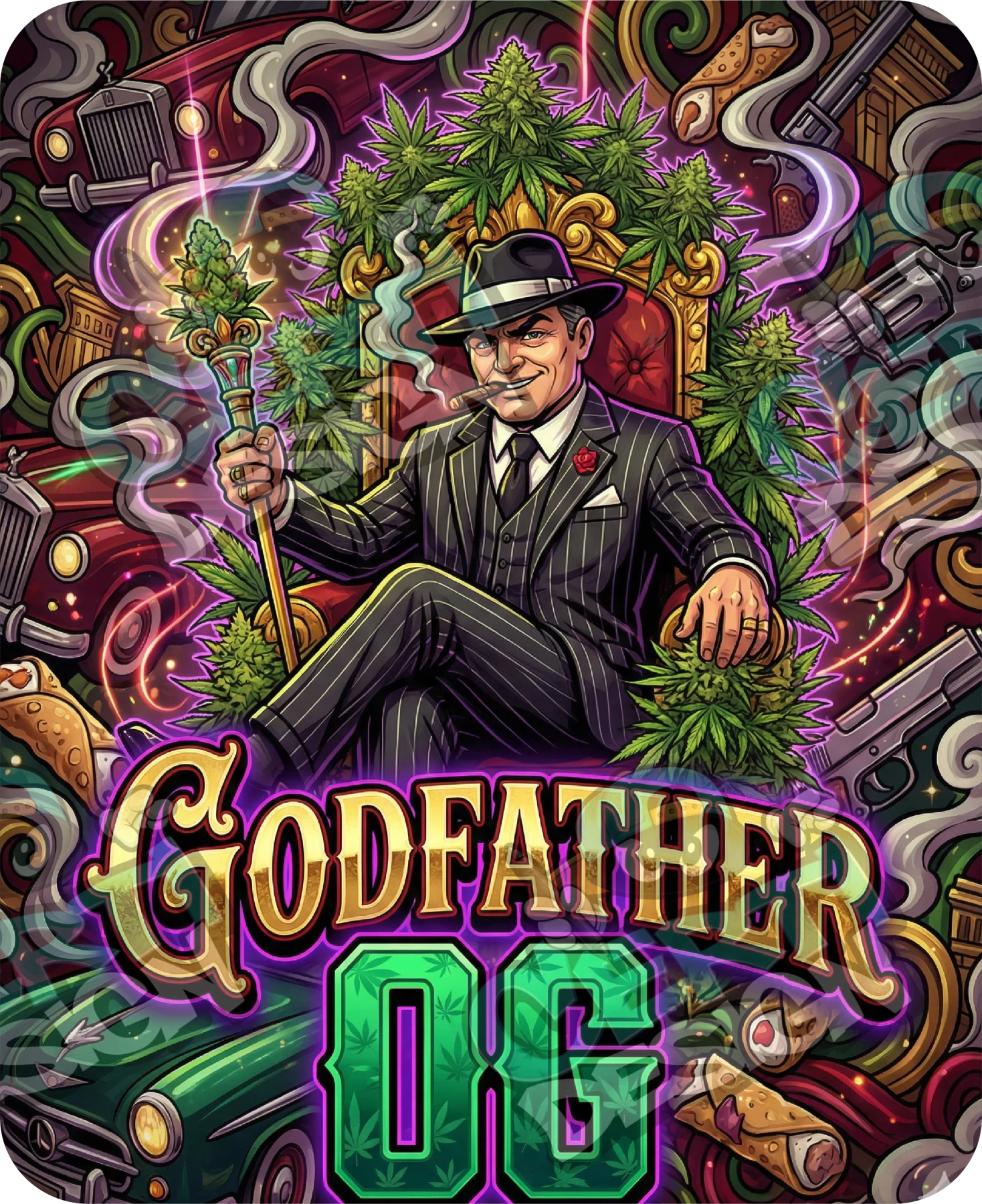 Godfather OG Pre-Made 3.5g Mylar Bags
