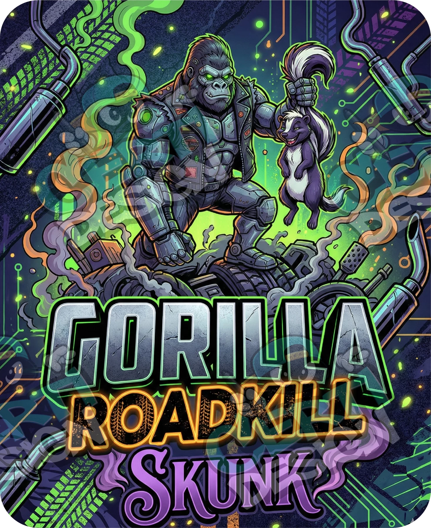 Gorilla Roadkill Skunk Pre-Made 3.5g Mylar Bags