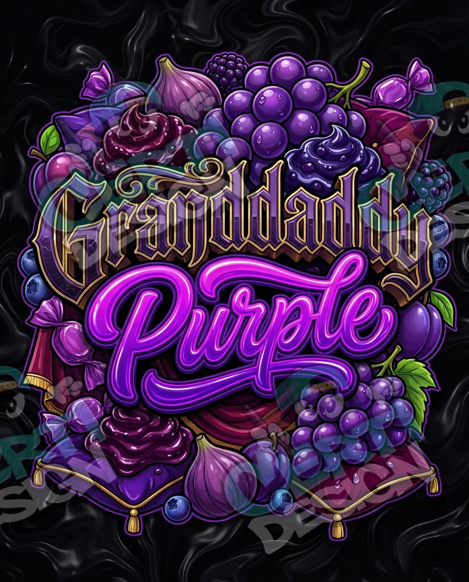 Granddaddy Purple Pre-Made 3.5g Mylar Bags