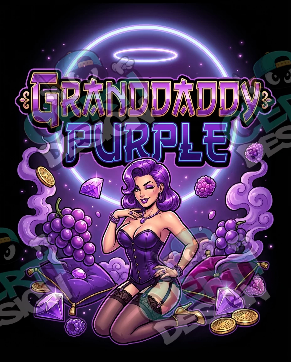 Granddaddy Purple Pre-Made 3.5g Mylar Bags
