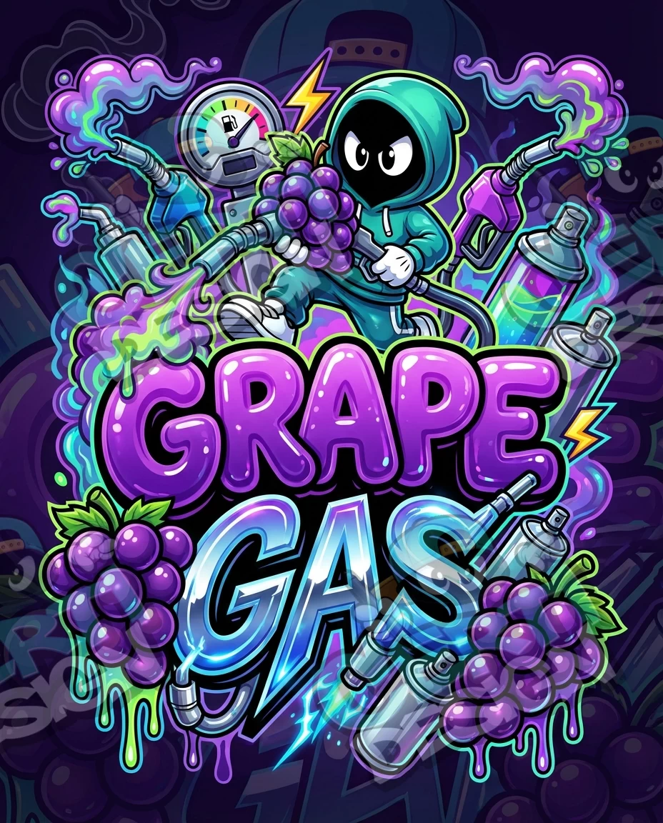 Grape Gas Pre-Made 3.5g Mylar Bags