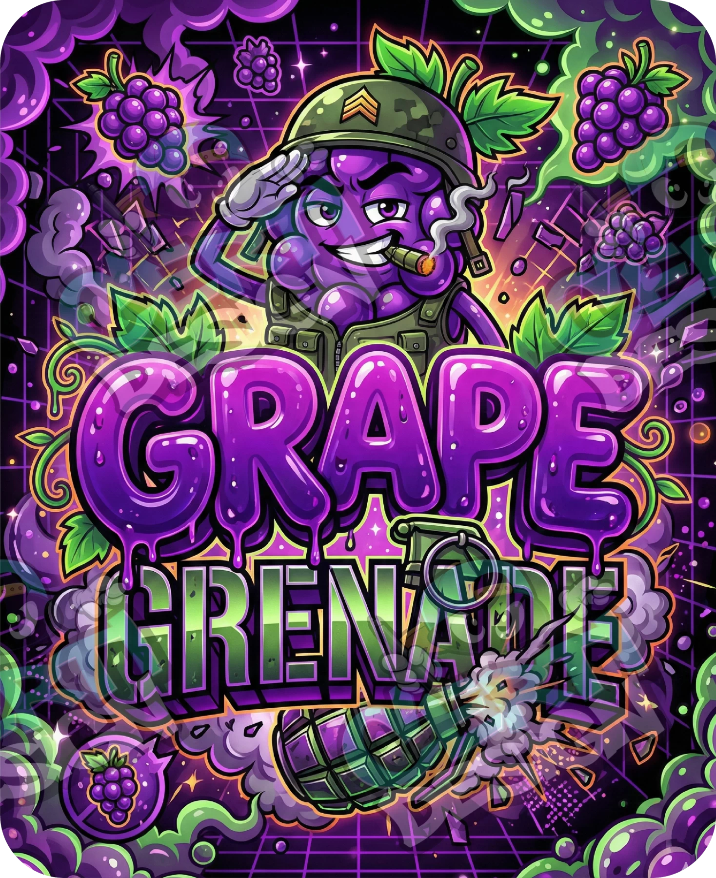 Grape Grenade Pre-Made 3.5g Mylar Bags