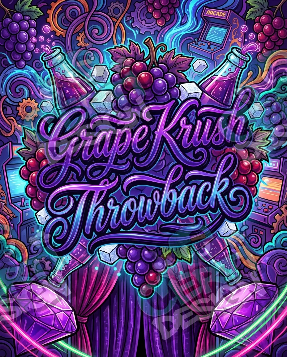 Grape Krush Throwback Pre-Made 3.5g Mylar Bags