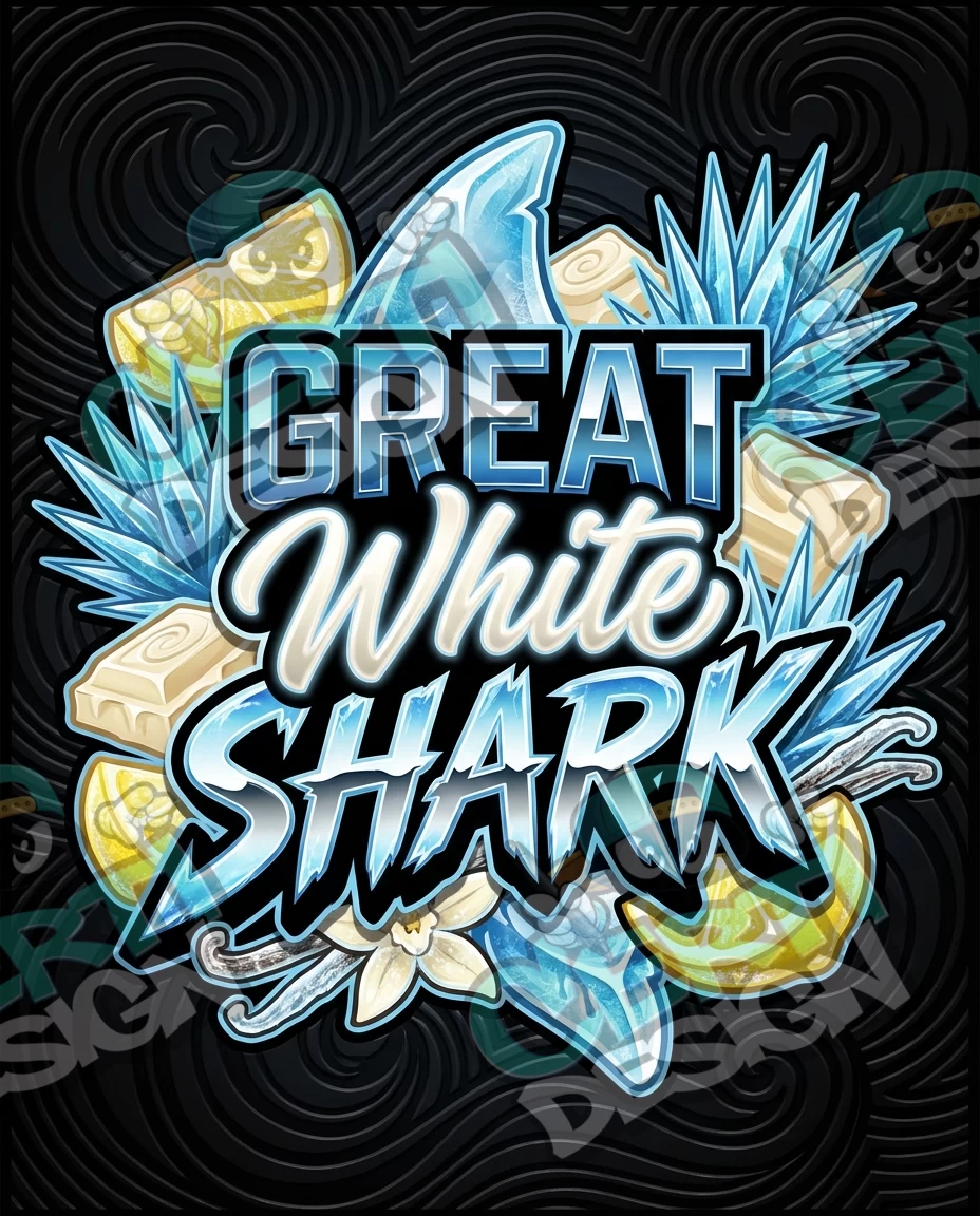 Great White Shark Pre-Made 3.5g Mylar Bags