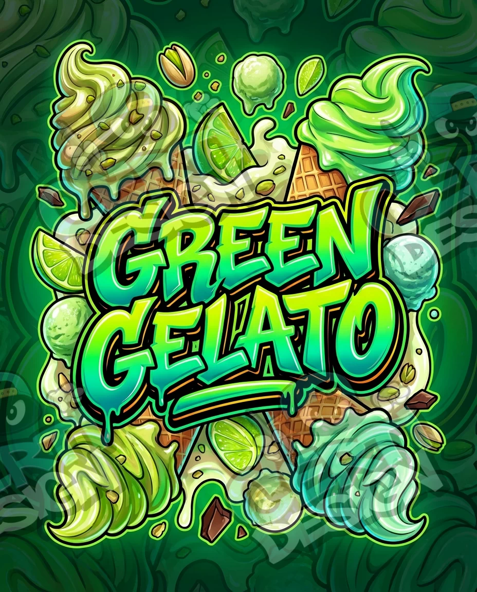 Green Gelato Pre-Made 3.5g Mylar Bags
