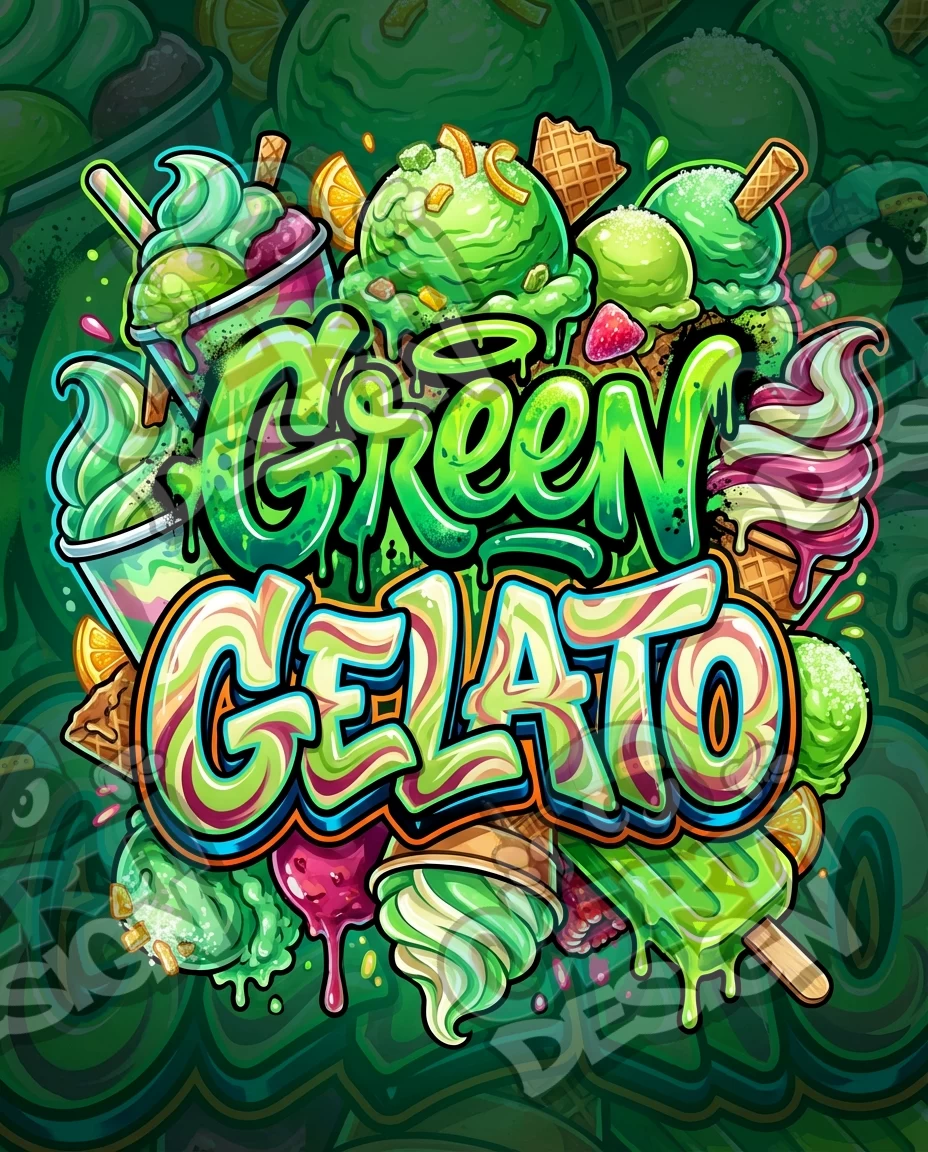 Green Gelato Pre-Made 3.5g Mylar Bags