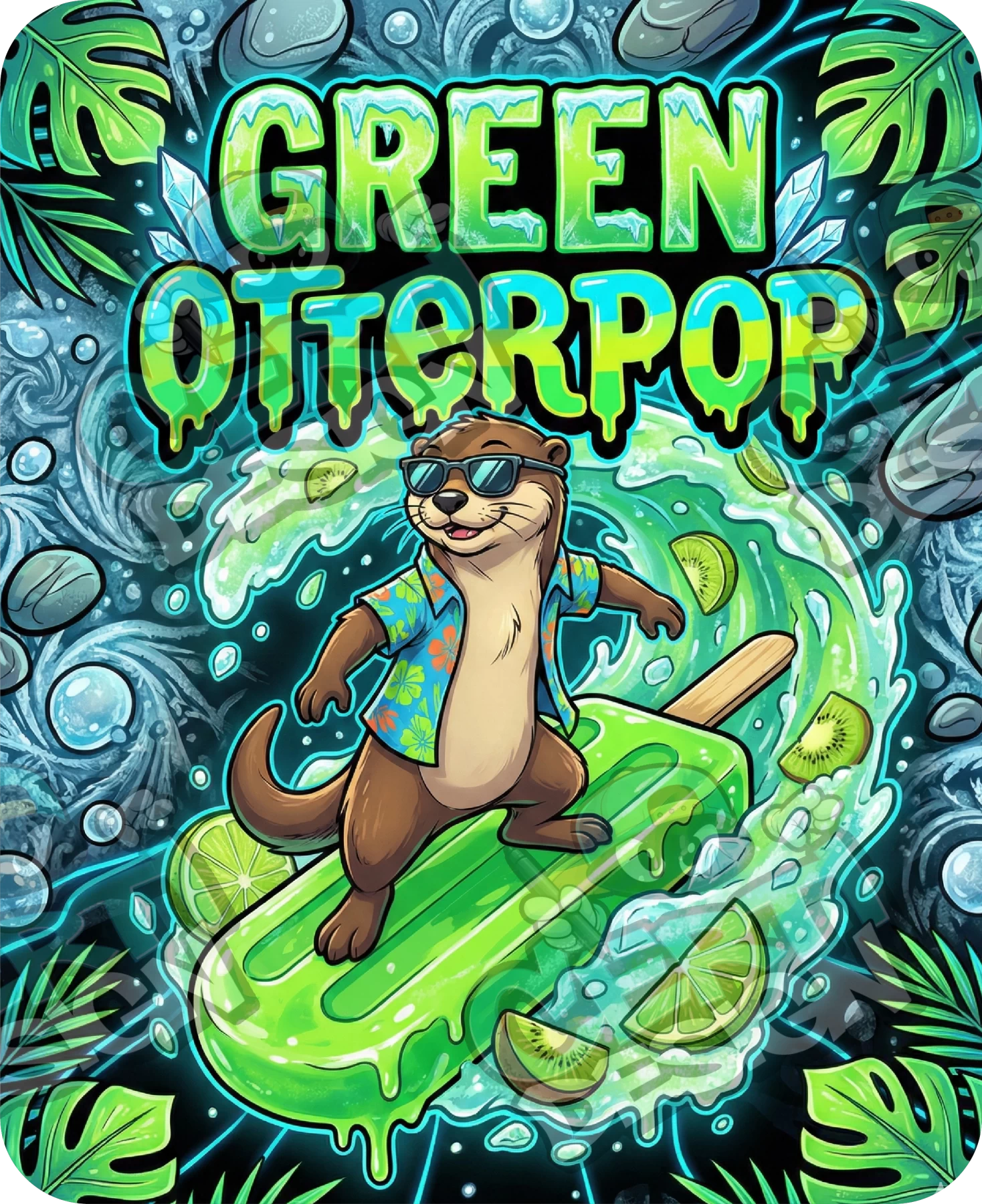 Green Otterpop Pre-Made 3.5g Mylar Bags