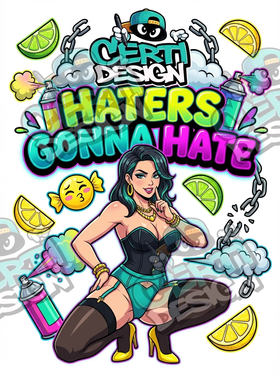 Haters Gonna Hate 10 Pre-Made 3.5g Mylar Bags
