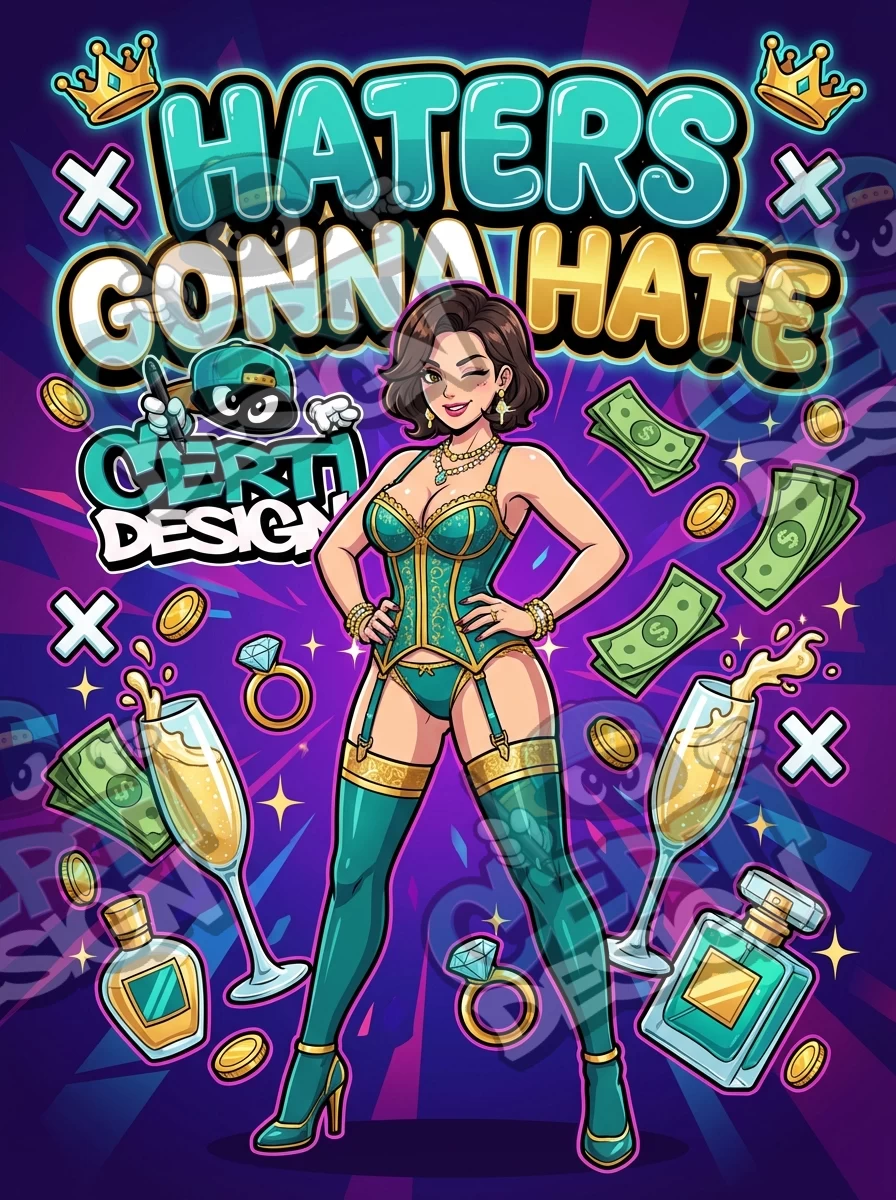 Haters Gonna Hate 11 Pre-Made 3.5g Mylar Bags